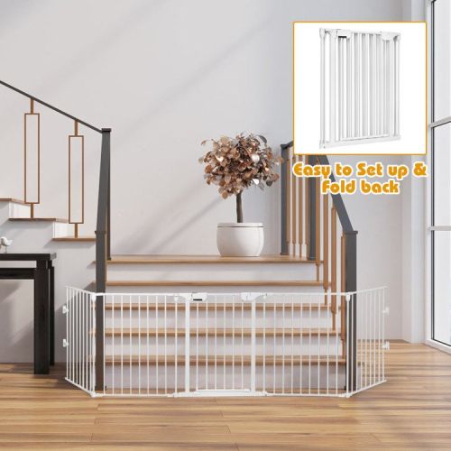 115 Inch Length 5 Panel Adjustable Wide Fireplace Fence 115 Inch Length 5 Panel Adjustable Wide Fireplace Fence