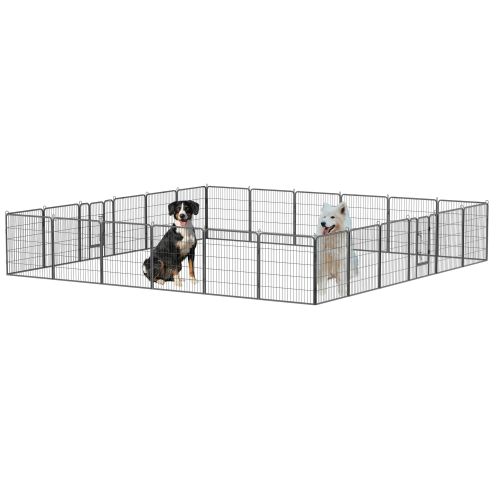 Dog Pens Outdoor 32" Height Foldable24 Panels Heavy Duty Metal Portable Dog Playpen Indoor Anti-Rust Exercise Dog Fence with Doors for Large/Medium/Sm Dog Pens Outdoor 32" Height Foldable24 Panels Heavy Duty Metal Portable Dog Playpen Indoor Anti-Rust Exercise Dog Fence with Doors for Large/Medium/Sm